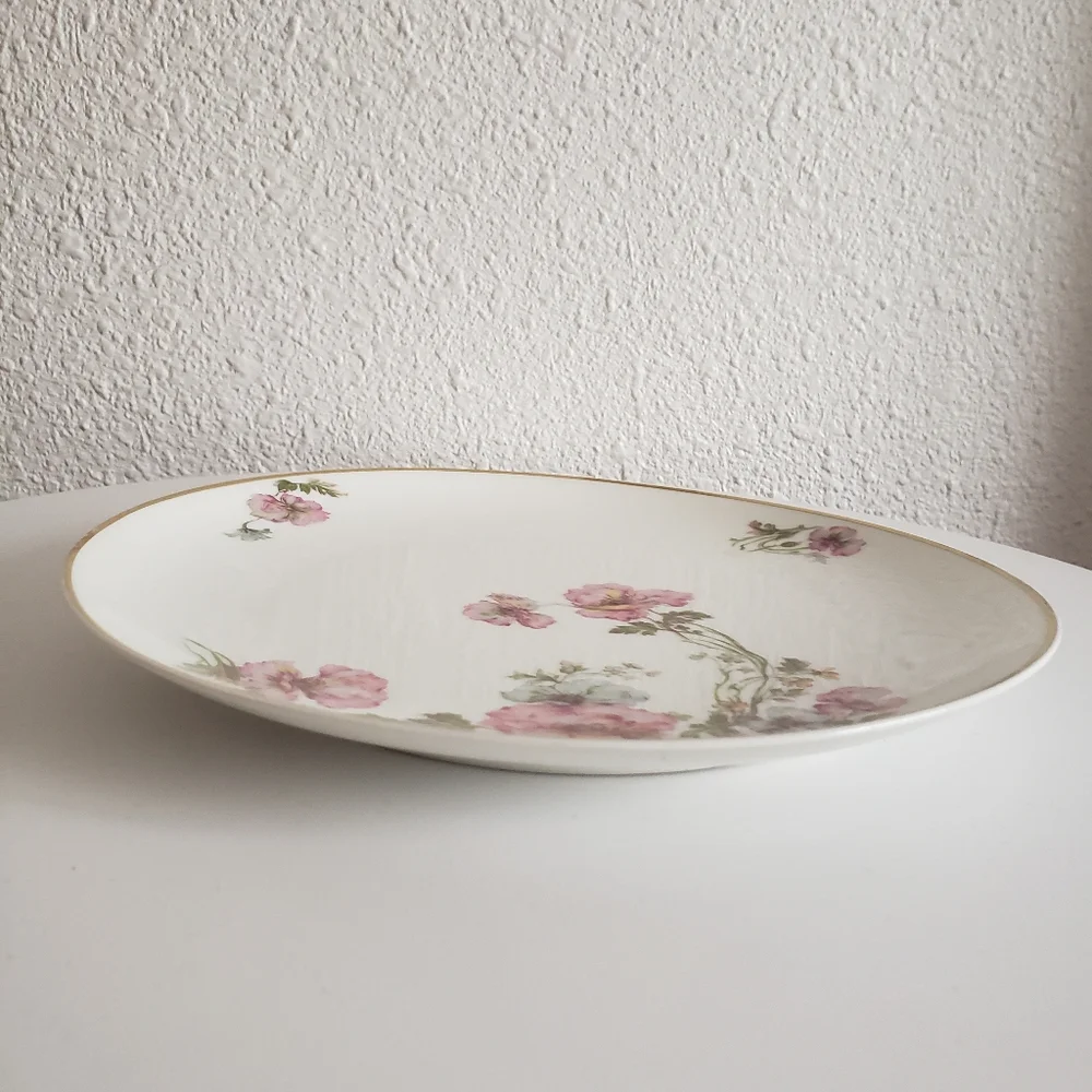 Antique MC Haviland Limoges France Handpainted Floral Round Platter 8-5/8" . - Picture 6 of 10